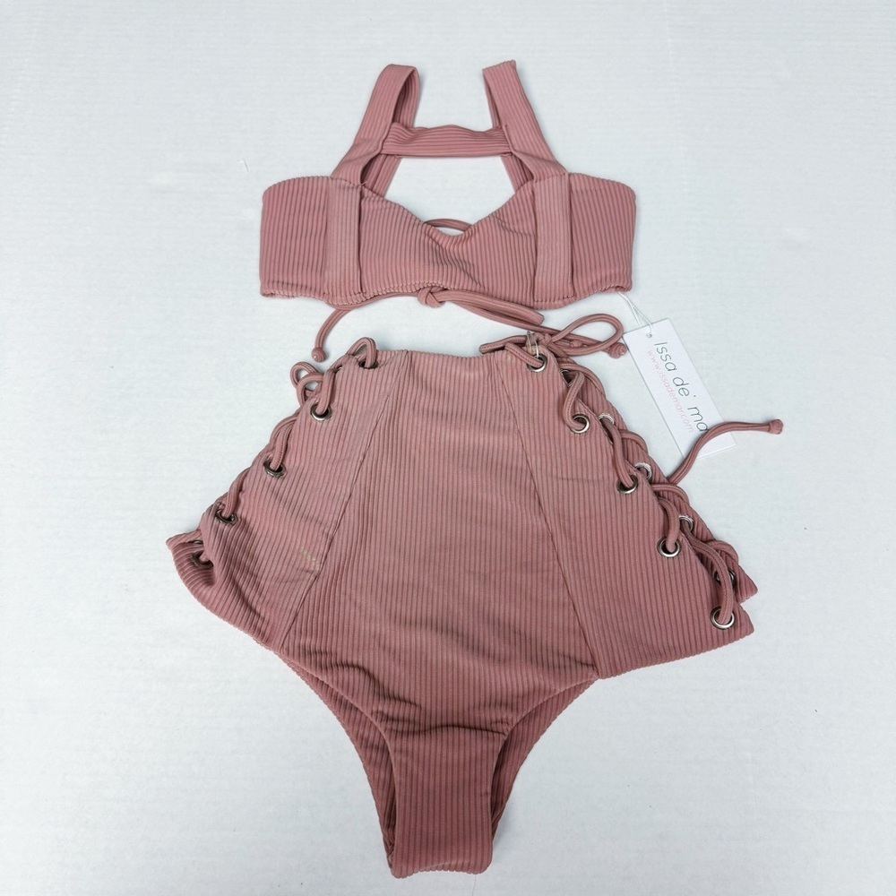 Issa de Mar - Dusty Rose Ribbed Bikini Set